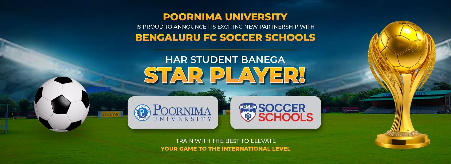 Poornima and Bengaluru FC Soccer Schools Partner